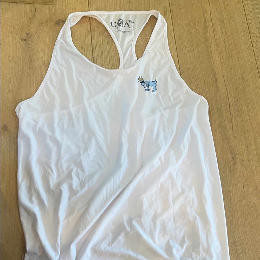 Goat Women's White Muscle Tee
